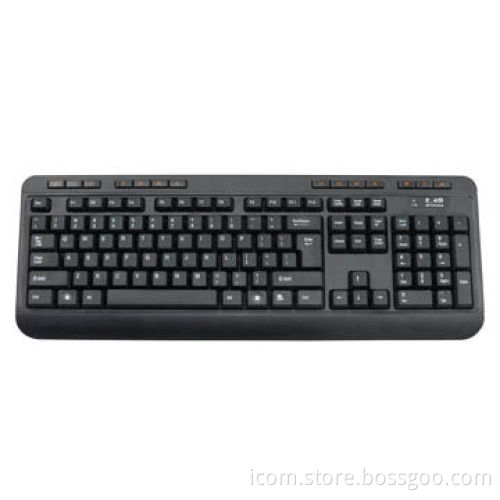 2.4GHz Wireless Keyboard with 104 Standard Keys and 8 Enhanced Hotkeys